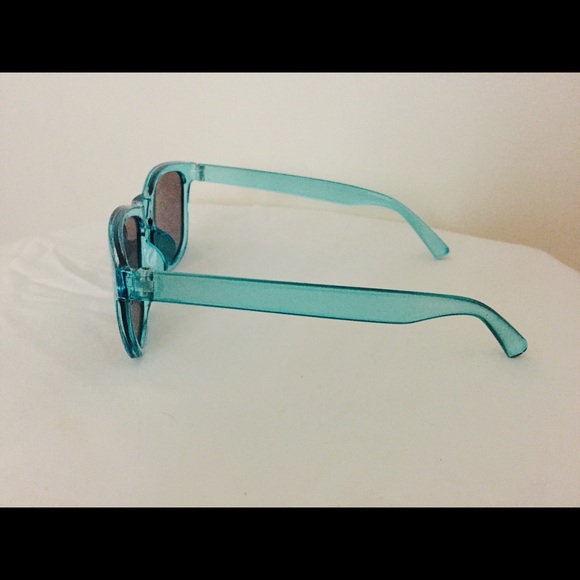 Blue Jelly Sunglasses Shades Men Women Unisex - Picture 4 of 5